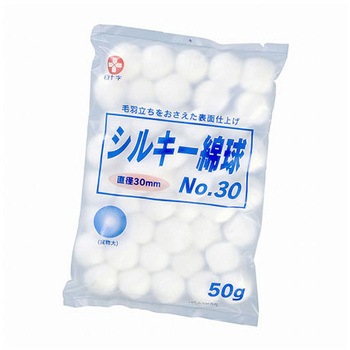 シルキー綿球 - 白十字
