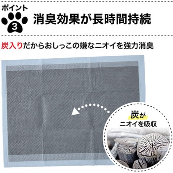 お徳用使い捨て 厚型ペットシーツ 炭入り消臭 YAMAZEN(山善)