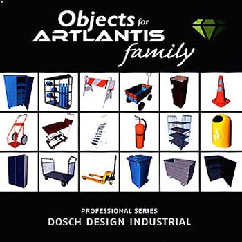 D3D-IO-ART DOSCH 3D: Industrial Objects for Artlantis 1個 DOSCH