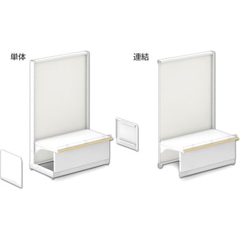 シルキー色パン什器EC片面ボード 連結 中日販売
