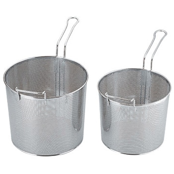 UK 18-8 パンチングボイルバスケット 24cm 片手 浅型 (030343-024)