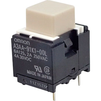 小形押ボタンスイッチ(正方形)(小形角胴) A3A omron(オムロン)