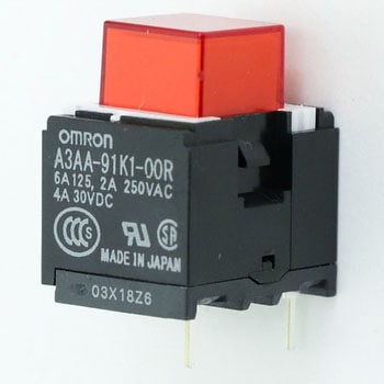 小形押ボタンスイッチ(正方形)(小形角胴) A3A omron(オムロン)