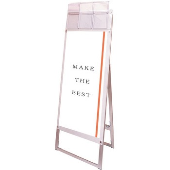 ポスター用スタンド看板マグネジ パンフレットケース付 (屋外用) 常磐精工