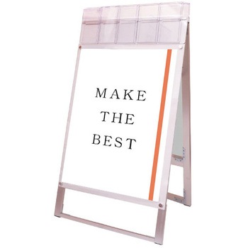 ポスター用スタンド看板マグネジ パンフレットケース付 (屋外用) 常磐精工