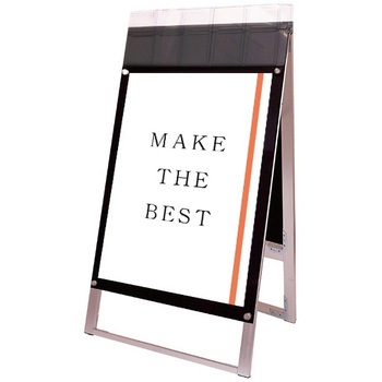 ポスター用スタンド看板マグネジ パンフレットケース付 (屋外用) 常磐精工