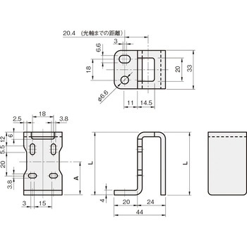 センサブラケット(光電センサ用)CZ-LC HDタイプ(高剛性) 岩田製作所