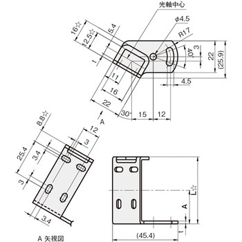 センサブラケット(光電センサ用)CZ-LFタイプ 岩田製作所