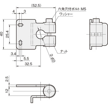 センサブラケット(光電センサ用)バンブラH 岩田製作所