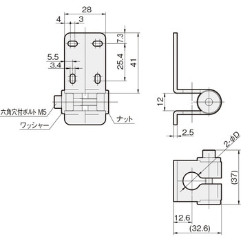 センサブラケット(光電センサ用)バンブラV 岩田製作所