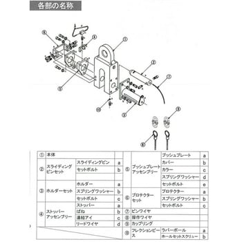 柱つり専用クランプ(KV)5.0t用部品 日本クランプ(JAPAN CLAMP) 吊り