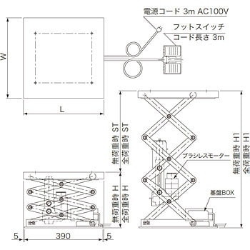 GLC-150-44-3 ゴールドリフター メカリフト ミニミニタイプ 1台 東正