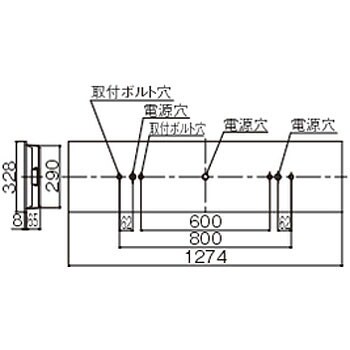 一体型LEDベースライト iDシリーズ (器具本体 埋込型W300+ライトバー昼白色5200Lm)