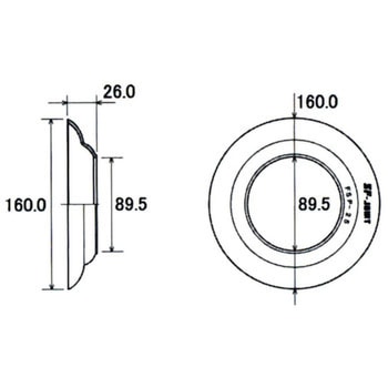 化粧プレート 排水フレキシブルジョイント用 - SF-JOINT