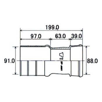 FK-2075S 排水フレキシブルジョイント Pタイプ壁排水便器用 1個 SF