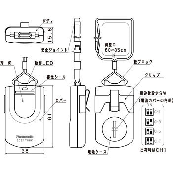 パナソニック ワイヤレスコールシステム【ECE156K】小電力型