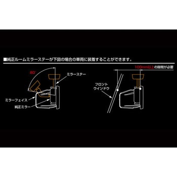 D.A.D クリスタルミラーフェイス GARSON ルームミラー 【通販モノタロウ】