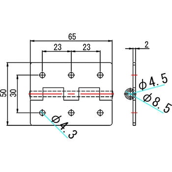 ステンレス蝶番(SUS304/バフ研磨) ノーブランド