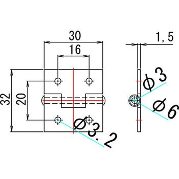 ステンレス蝶番(SUS304/バフ研磨) ノーブランド