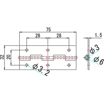 ステンレス蝶番(SUS304/バフ研磨) ノーブランド