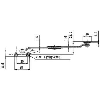 キャッチ機構付ステー(SPCC/クロムメッキ) ノーブランド