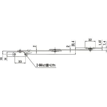 キャッチ機構付ステー(SPCC/クロムメッキ) ノーブランド