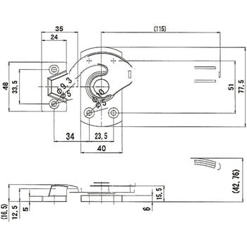 密閉用ハンドル(SUS304/バフ研磨) ノーブランド