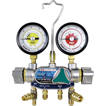 CP-MG-333H ハイブリッド車専用マニホールドゲージ 3バルブ 1個