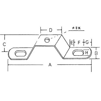 BS-521 NO21 クロ 補助金具ステイ 1個 WAKI 【通販モノタロウ】