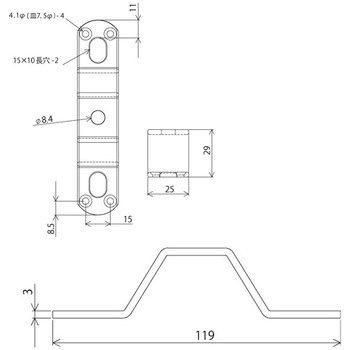 補助金具ステイ WAKI