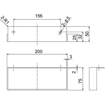 R9004 カウンター用タオル掛S RELIANCE(リラインス) ステンレス 幅