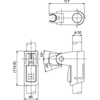 スライドシャワーフック Reliance リラインス シャワーフック 通販モノタロウ R291ch X