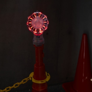 LED警告灯 電池式 コーン用 スケルトンタイプ モノタロウ