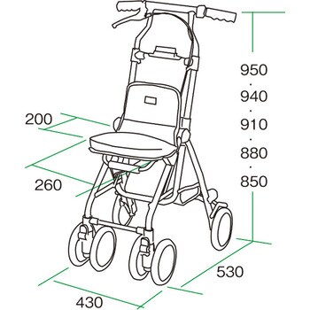 ポシェットS-Ⅱ 須恵廣工業 シルバーカー・ショッピングカー 【通販