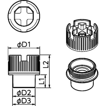 断熱ドレンクリア継手 お掃除口 オーケー器材