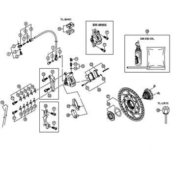 Y8CL98060 キャリパー固定ボルトユニット 1個 SHIMANO(シマノ