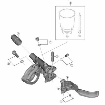 Y8V398040 レバー軸固定ネジ & キャップ 1個 SHIMANO(シマノ