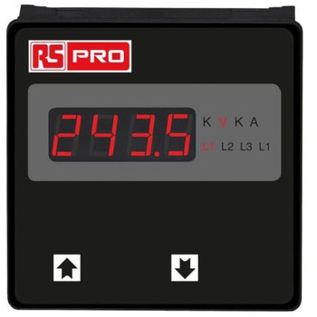 RS PRO 電圧測定用デジタルパネルメータ AC 4桁 LED BT14シリーズ RS PRO