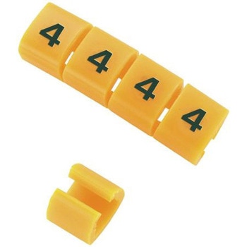 RS PRO， ケーブルマーカー 燈色地に黒 RS PRO