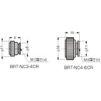 小型ローレットつまみ BRT-NC型 LAMP(スガツネ)