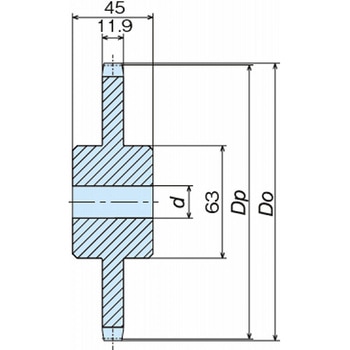 TPF形チェーン用スプロケット 椿本チエイン