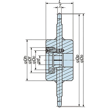 TPUSR形チェーン用ロックスプロケット 椿本チエイン