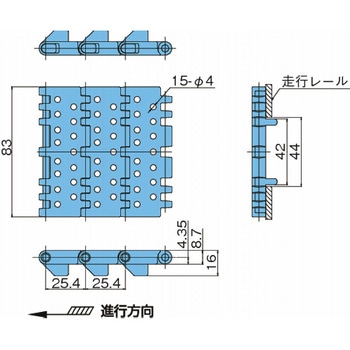プラスチックモジュラーチェーン TB08-M形 椿本チエイン