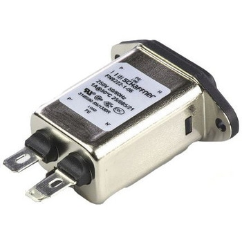 Schaffner IECフィルタ オス， IEC規格， C14 パネルマウント SCHAFFNER