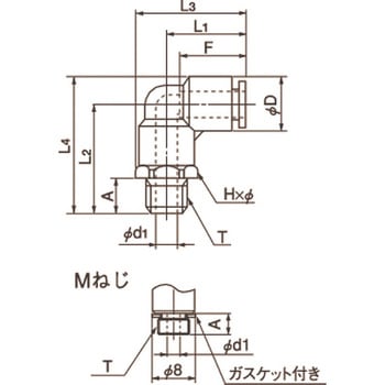 ケミフィット C1Sシリーズ 90°エルボ ニッタ