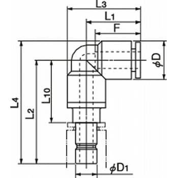 プッシュワン Aシリーズ アダプタエルボ ニッタ