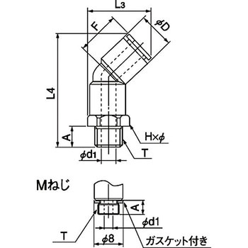 プッシュワン Eシリーズ 45°エルボ ニッタ
