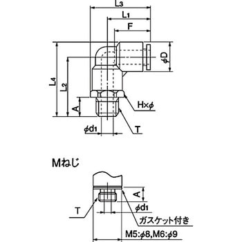 プッシュワン Eシリーズ 90°エルボ ニッタ