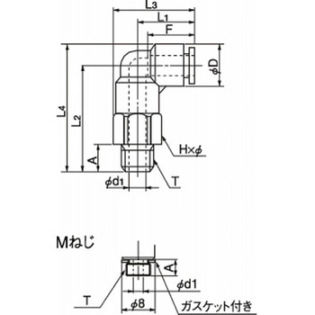 プッシュワン Eシリーズ 90°ロングエルボ ニッタ