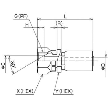 SF-PF-08-N30 ホース継手 スウェイジタイプ(3R80用) 1袋(5個) ニッタ